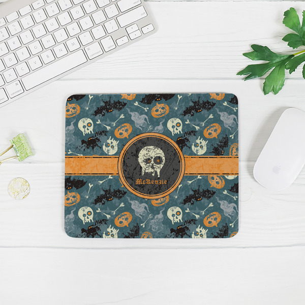 Vintage / Grunge Halloween Rectangular Mouse Pad - LIFESTYLE 2