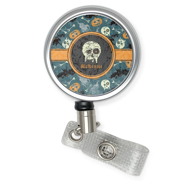 Custom Vintage / Grunge Halloween Retractable Badge Reel (Personalized)