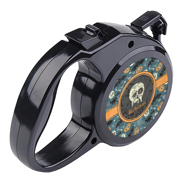 Vintage / Grunge Halloween Retractable Dog Leash - Angle