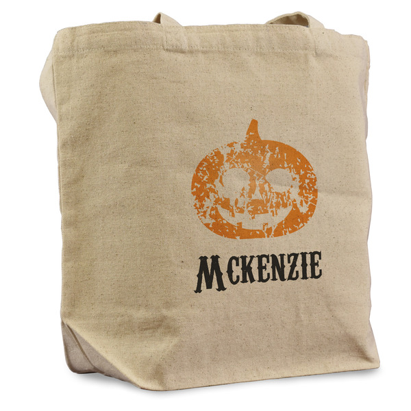 Custom Vintage / Grunge Halloween Reusable Cotton Grocery Bag (Personalized)