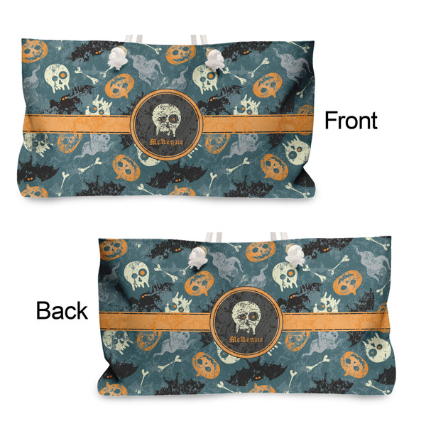 Vintage / Grunge Halloween Large Rope Tote - From & Back View