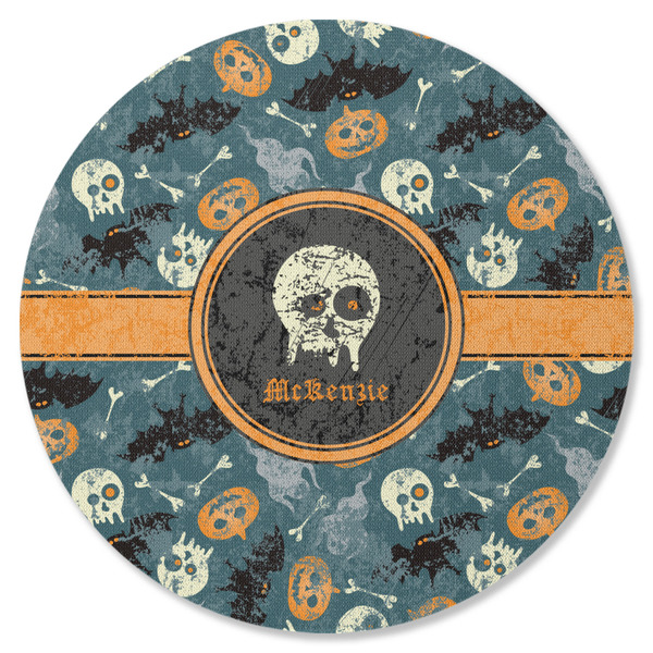Vintage / Grunge Halloween Round Coaster Rubber Back - Single