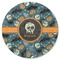 Vintage / Grunge Halloween Round Rubber Backed Coaster (Personalized)