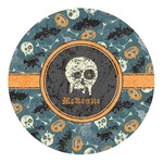 Vintage / Grunge Halloween Round Decal - Large (Personalized)