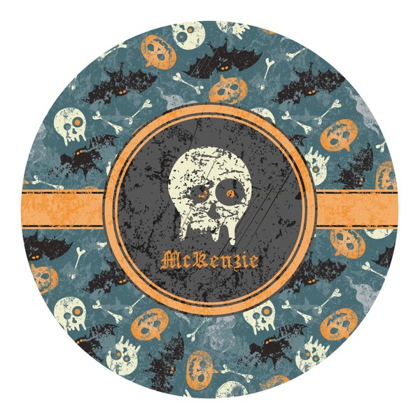 Custom Vintage / Grunge Halloween Round Decal (Personalized)