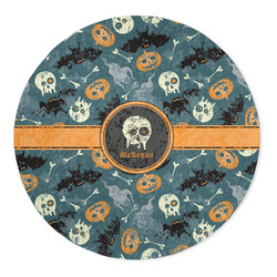 Vintage / Grunge Halloween 5' Round Indoor Area Rug (Personalized)