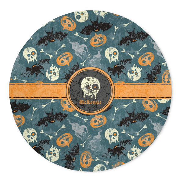 Custom Vintage / Grunge Halloween 5' Round Indoor Area Rug (Personalized)