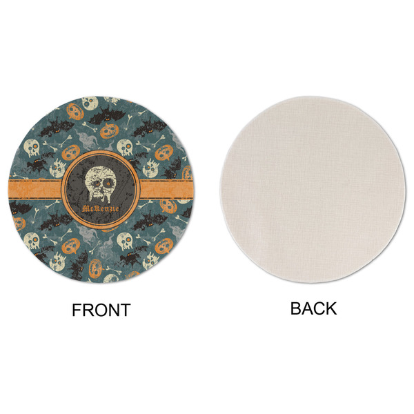 Vintage / Grunge Halloween Round Linen Placemats - APPROVAL (single sided)