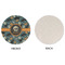 Vintage / Grunge Halloween Round Linen Placemats - APPROVAL (single sided)