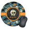 Vintage / Grunge Halloween Round Mouse Pad (Personalized)
