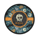 Vintage / Grunge Halloween Iron On Round Patch w/ Name or Text