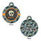 Vintage / Grunge Halloween Round Pet ID Tag - Large - Approval