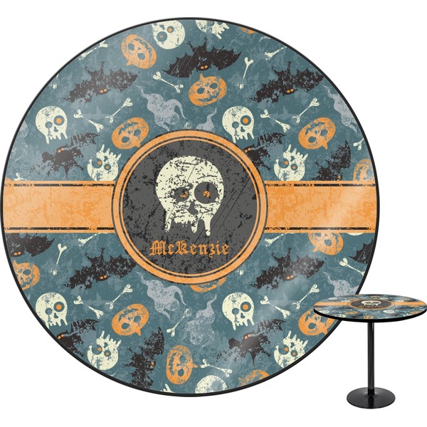 Custom Vintage / Grunge Halloween Round Table (Personalized)