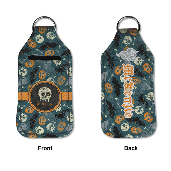 Vintage / Grunge Halloween Sanitizer Holder Keychain - Large APPROVAL (Flat)