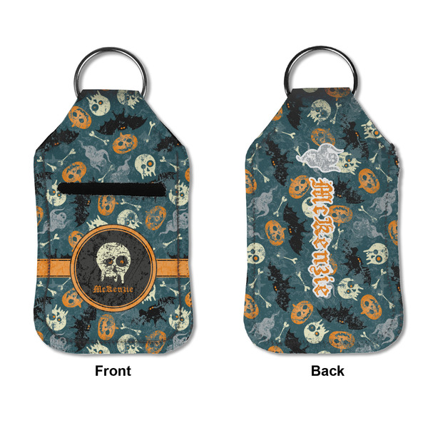 Vintage / Grunge Halloween Sanitizer Holder Keychain - Small APPROVAL (Flat)