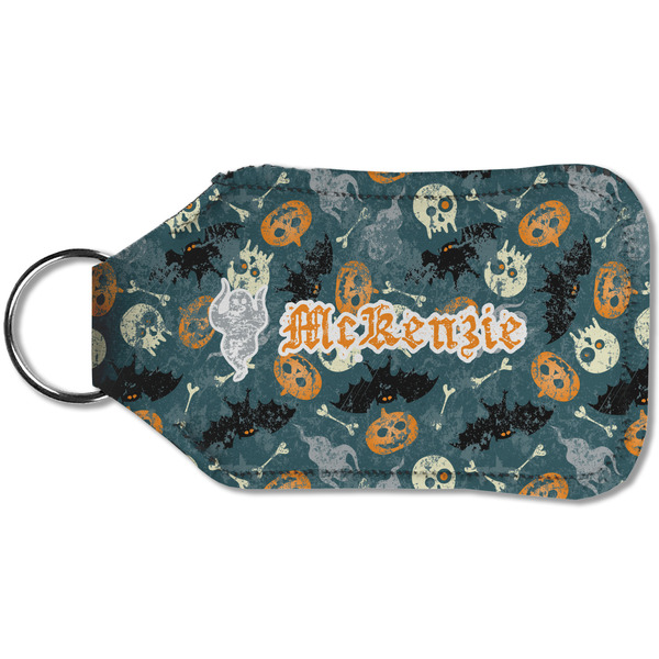 Vintage / Grunge Halloween Sanitizer Holder Keychain - Small (Back)