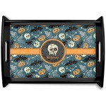 Vintage / Grunge Halloween Black Wooden Tray - Small (Personalized)