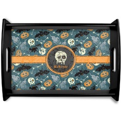 Vintage / Grunge Halloween Wooden Tray (Personalized)