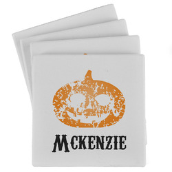 Vintage / Grunge Halloween Absorbent Stone Coasters - Set of 4 (Personalized)