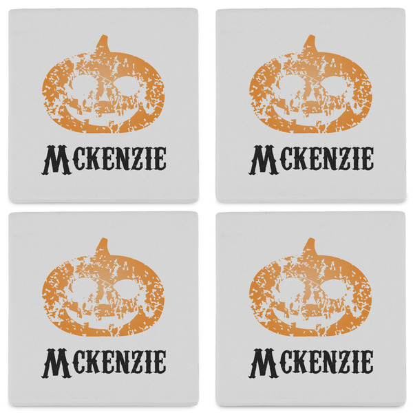 Vintage / Grunge Halloween Set of 4 Sandstone Coasters - See All 4 View