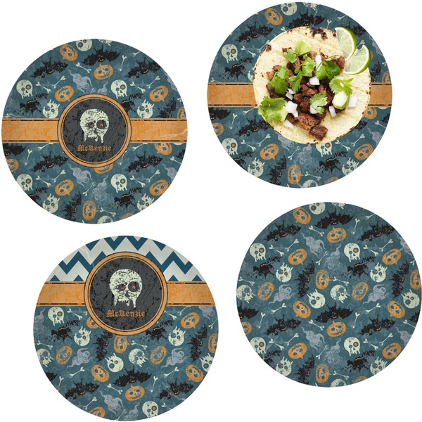 Vintage / Grunge Halloween Set of Lunch / Dinner Plates