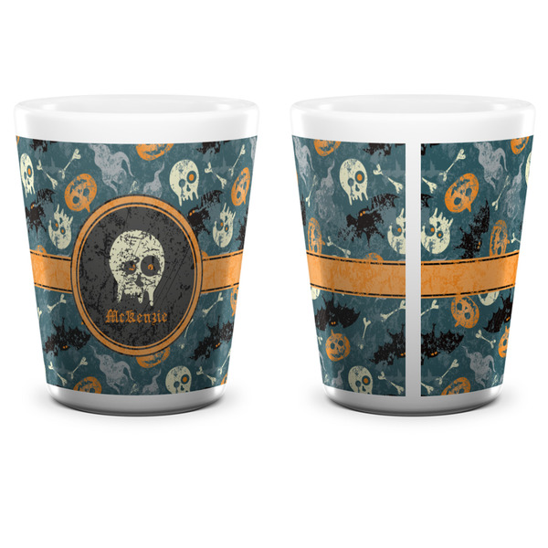 Vintage / Grunge Halloween Shot Glass - White - APPROVAL