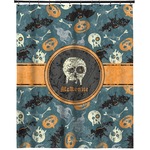 Vintage / Grunge Halloween Extra Long Shower Curtain - 70"x84" (Personalized)