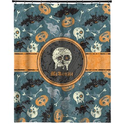 Vintage / Grunge Halloween Extra Long Shower Curtain - 70"x84" (Personalized)