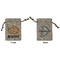 Vintage / Grunge Halloween Small Burlap Gift Bag - Front and Back