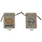 Vintage / Grunge Halloween Small Burlap Gift Bag - Front & Back (Personalized)