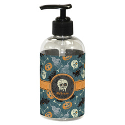Vintage / Grunge Halloween Plastic Soap / Lotion Dispenser (8 oz - Small - Black) (Personalized)