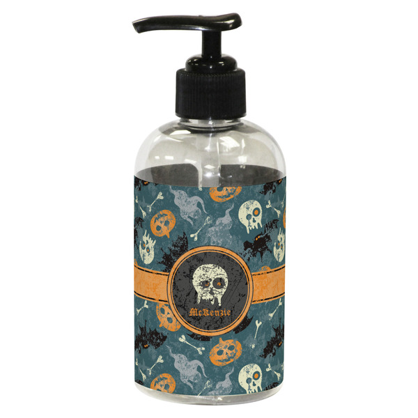 Custom Vintage / Grunge Halloween Plastic Soap / Lotion Dispenser (8 oz - Small - Black) (Personalized)