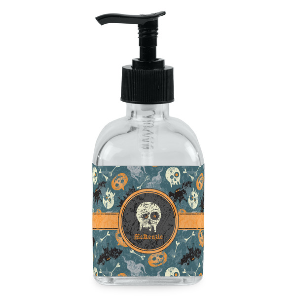 Custom Vintage / Grunge Halloween Glass Soap & Lotion Bottle - Single Bottle (Personalized)