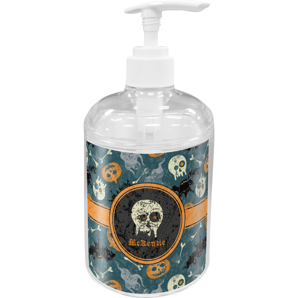 Custom Vintage / Grunge Halloween Acrylic Soap & Lotion Bottle (Personalized)