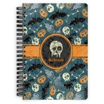 Vintage / Grunge Halloween Spiral Notebook - 7x10 w/ Name or Text