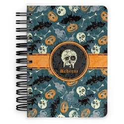 Vintage / Grunge Halloween Spiral Notebook - 5x7 w/ Name or Text