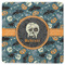 Vintage / Grunge Halloween Square Rubber Backed Coaster (Personalized)