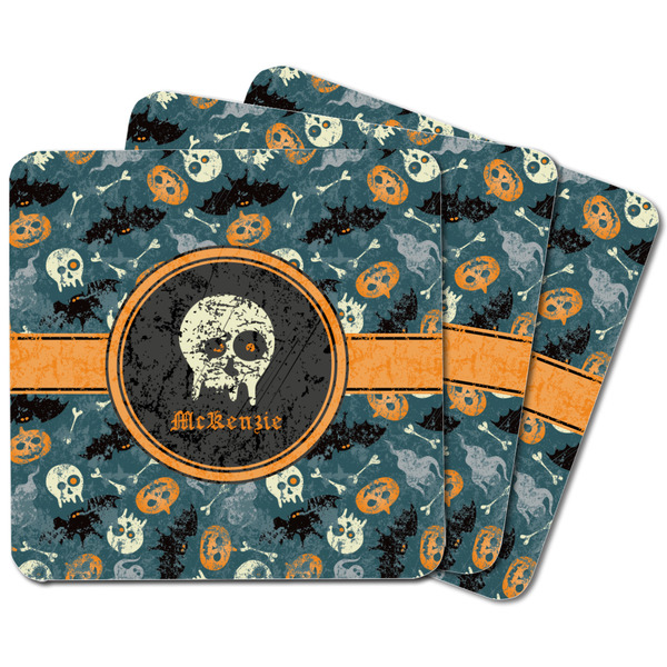 Vintage / Grunge Halloween Square Fridge Magnet - MAIN