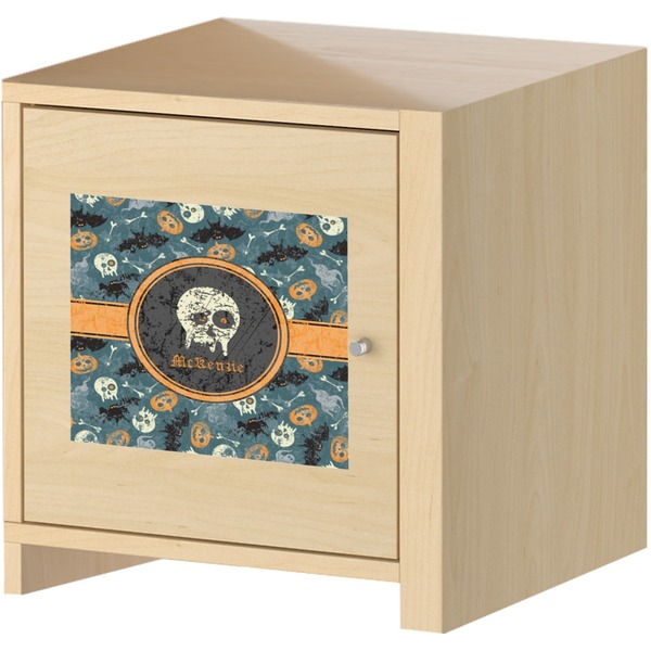 Vintage / Grunge Halloween Square Wall Decal on Wooden Cabinet