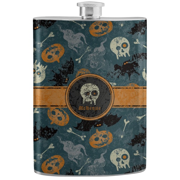 Custom Vintage / Grunge Halloween Stainless Steel Flask (Personalized)