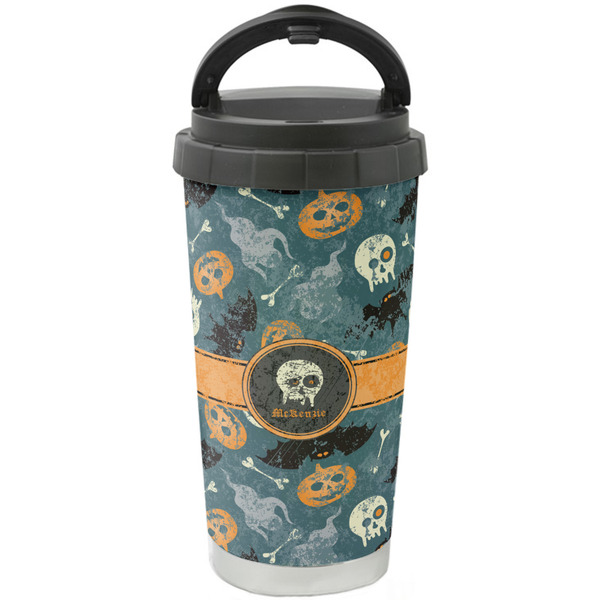 Custom Vintage / Grunge Halloween Stainless Steel Coffee Tumbler (Personalized)