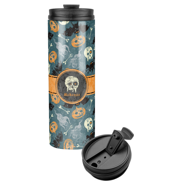 Custom Vintage / Grunge Halloween Stainless Steel Skinny Tumbler (Personalized)
