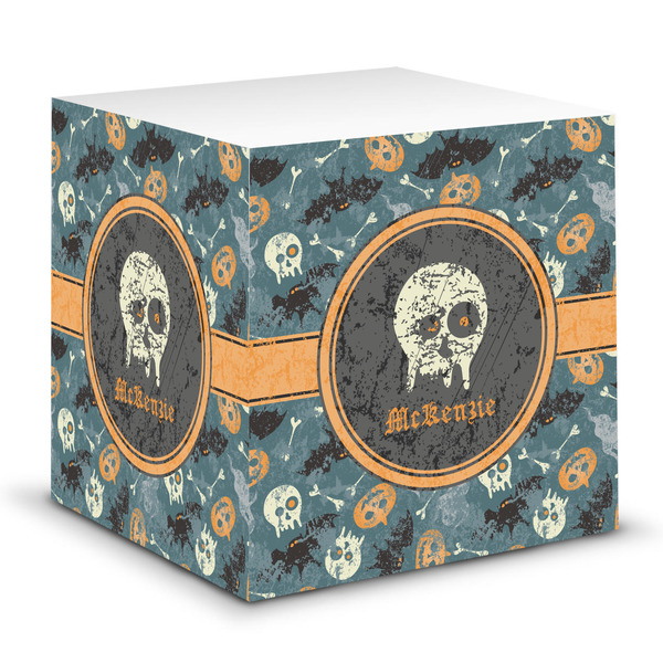 Custom Vintage / Grunge Halloween Sticky Note Cube (Personalized)