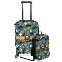 Vintage / Grunge Halloween Kids 2-Piece Luggage Set - Suitcase & Backpack (Personalized)