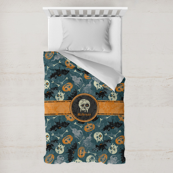 Custom Vintage / Grunge Halloween Toddler Duvet Cover w/ Name or Text