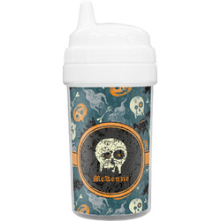 Vintage / Grunge Halloween Toddler Sippy Cup (Personalized)