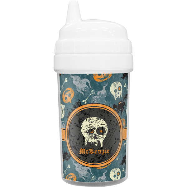 Custom Vintage / Grunge Halloween Toddler Sippy Cup (Personalized)