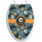 Vintage / Grunge Halloween Toilet Seat Decal (Personalized)