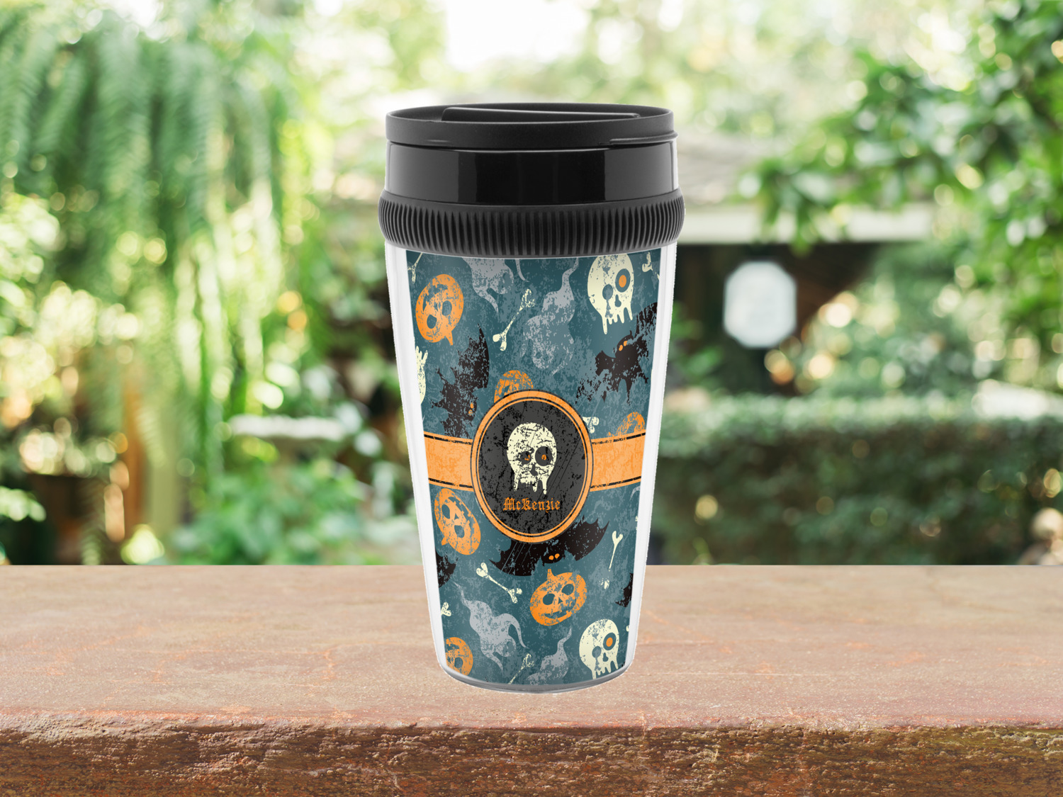 Custom Vintage / Grunge Halloween Espresso Cup (Personalized)