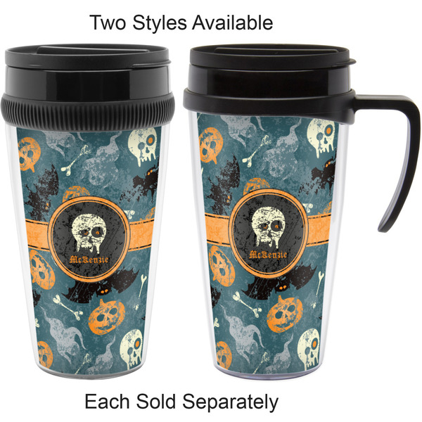 Vintage / Grunge Halloween Travel Mugs - with & without Handle